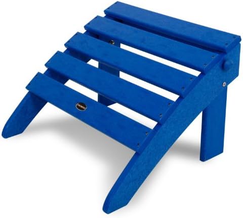 POLYWOOD OT53PB Classic Folding Ottoman, Pacific Blue
