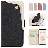 CASSYOOK 適用 aquos wish4 ケース 手帳型 アクオスwish4ケース 手帳型 財布型 カバー カードポケット付き ウィッシュ4 SH-52E ケース 全面保護 Sharp aquos wish4 スマホケース カード収納 横置きスタンド機能 高級PUレザー おしゃれ 上質な手触り 擦り傷防止 ケース（Wish4/SH-52E/6.6対応)ブラック