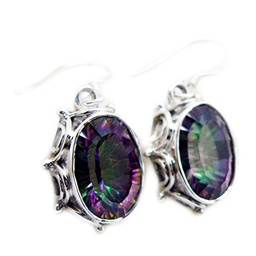 Boucles d'oreilles Mystic Quartz ovale pour femmes en quête de tendance
