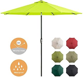 Tempera 9 Ft Patio Umbrella Outdoor Garden Table Umbrella with Push Button Tilt