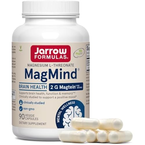 Jarrow MagMind Magtein Magnesium L-Threonate, 90 Capsules
