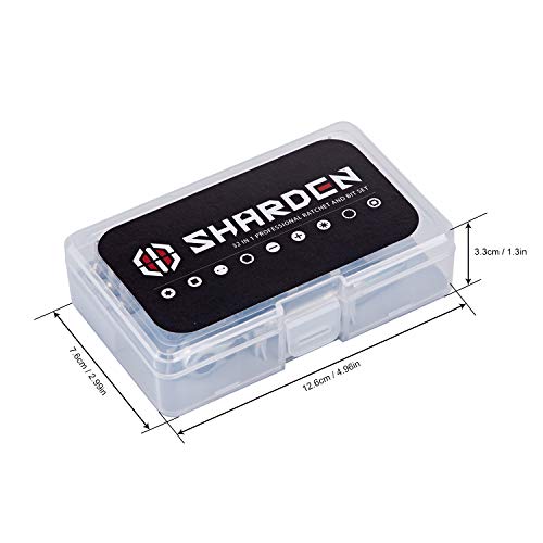 Sharden 32 In 1 Ratchet Screwdriver Bit Set With Right Angle Offset 1/4" High Torque Driver Handle, Socket Adapter, Extension Bit Holder, S2 Multi Bits For Ratchet Wrench, Screwdriver #TOP7