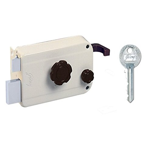 Godrej Locking Solutions and Systems Locks SS Brass Inside Opening Rim Lock (Beige Brown) (Paid Installation)