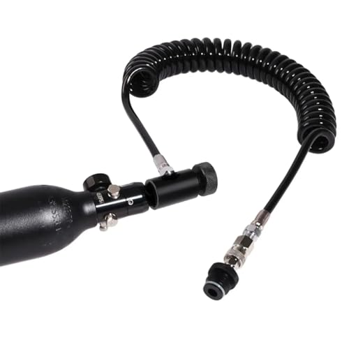 Joyzan Paintball Schlauch, Hochleistungs Adapterschlauch Fernbedienungsspule O Ring Fernbedienung Airsoft Füllpeitsche Wellsch Druckluftzylinder Anschlussventilschlauch Wellschlauch für HPA CO2