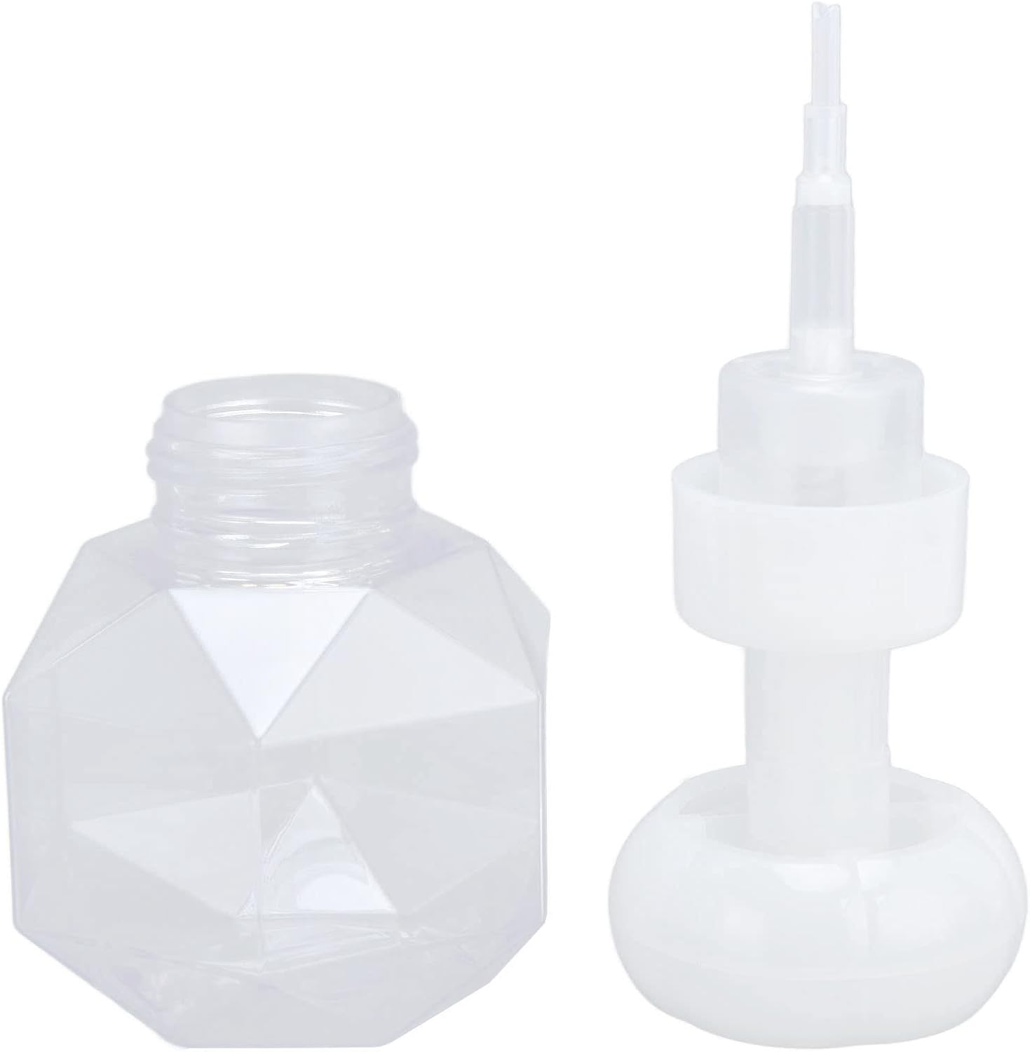 Hyuduo Foam Bottle Dispenser 300ml Flower Shape Foaming Soap Dispenser for Bathroom Kitchen & Hotel Touchless Hand Soap Dispenser with Refillable Container