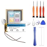 VUXYIT 616-0531 Battery Compatible with iPod Nano (6th Gen) Model A1366 16GB 8GB Replacement Battery for with Repair Tool kit
