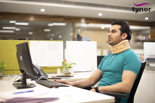 Tynor Cervical Collar Soft with Support, Beige, Medium, 1 Unit