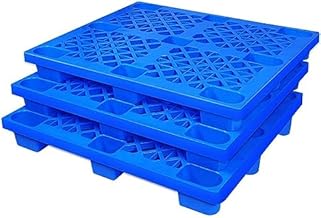 Cargo Pallet,Storage Pallet Cargo Pallet HDPE Material Hollowed Out Design for Better Air Circulation Longer Life Span Withstand The Wear and Tear of Use, Blue-120x120cm