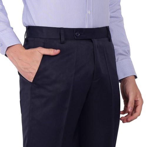 Image of Jack and Jini Formal Pant for Men. Regular Fit, Lightweight, Flat Front, Premium Cotton Polyester Blend Fabric. Office, Party and Casual Wear. Non Stretchable.