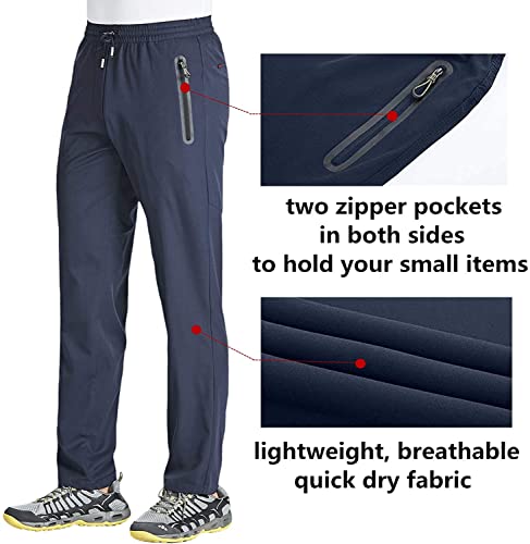 Kefitevd Men's Sweatpants Athletic Pants For Men Training Pants Men Elastic Waist Jogger Pants For Men Quick Dry Pants Men Running Pants Blue #TOP5