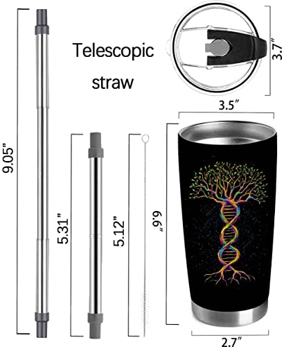 20Oz Tree Of Life Tumbler Cup With Lid, Stainless Steel Double Wall Vacuum Thermos Insulated Travel Coffee Mug(Tree Of Life Tumbler) One Tumbler Cup #TOP3