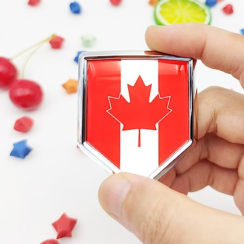 Bandera de Canadá para coche Overdecor emblema cromado parachoques adhesivo 3D 2