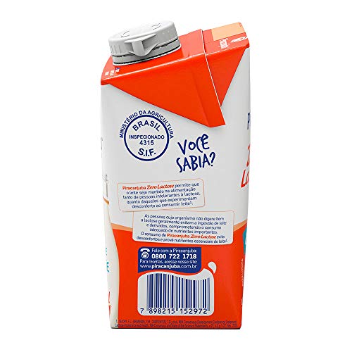 Leite Desnatado Zero Lactose Piracanjuba 500ml