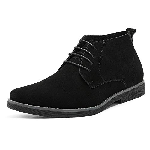 Bruno Marc Men's Chukka Black Suede Leather Chukka Desert Oxford Ankle Boots Size
