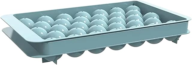 Ice Cube Tray, 33 Trout, Round Ice Maker, Easy to Take Out, Lid Included, Ice Tray, Drinks, Fruits, Ice Making, Container, Freezer Storage, Durable, Household Plastic Mold (1 x Ice Tray)