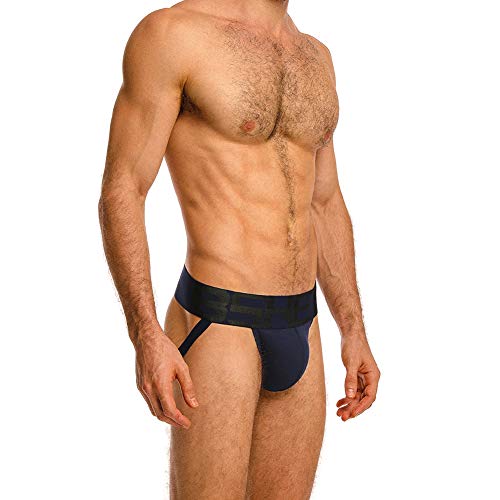 BSHETR Mens Jockstrap with Super Wide Band, Basic Cotton Breathable Athletic Supporters for Men4