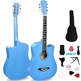 Violao Acustico (Blue) Violao Acustico, Violão para Iniciantes, Violão Folk, Violão Iniciante, Violão Acústico de 38 Polegadas