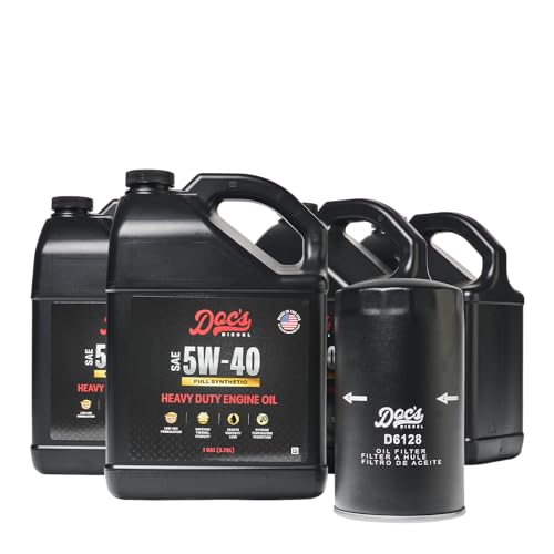 Docs Diesel 6.7L Power Stroke Oil Change Kit for Ford F-250 F-350 2011-2025 5W-40 Full Synthetic Engine Oil | 4-Gallon