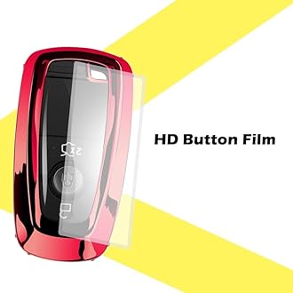 K LAKEY Car Key Fob Cover,Compatible with Ford F-150 F-250 F-350 Ecosport Edge Explorer Fusion Mustang Key Fob Silicone TPU Protective Case Holder Shell wih Keychain Black