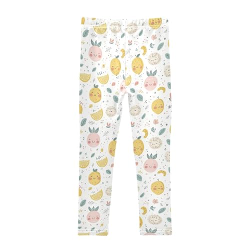 ZZKKO Girls Leggings Lemon Cute Toddler Girls Clothes Leggings for Girl Toddler Girl Trousers2