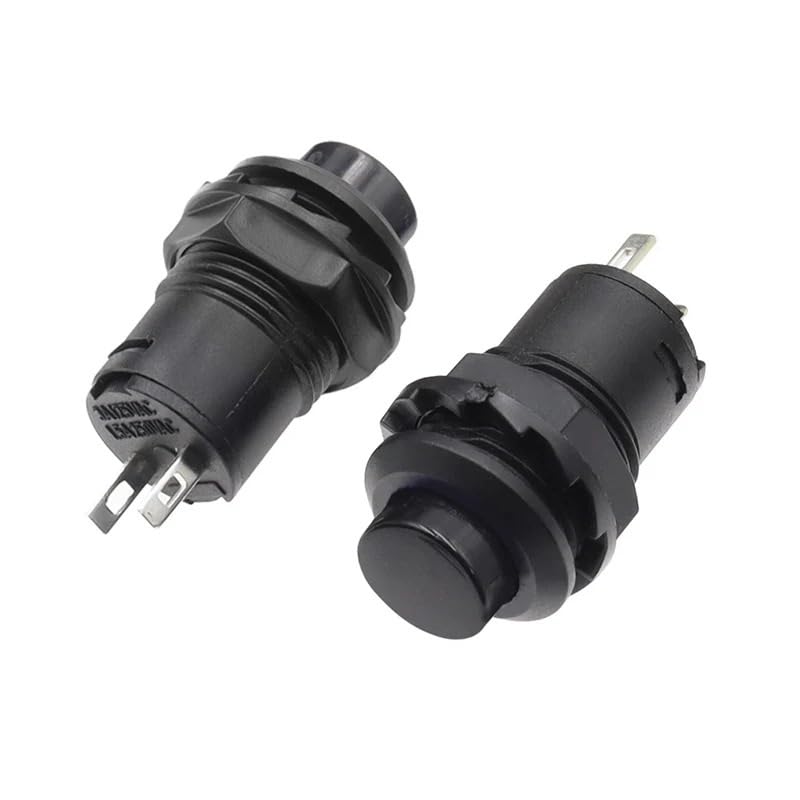 Interrupteur bouton poussoir 12mm DS-427 noir pour restaurer les commandes de borne d'arcade x100