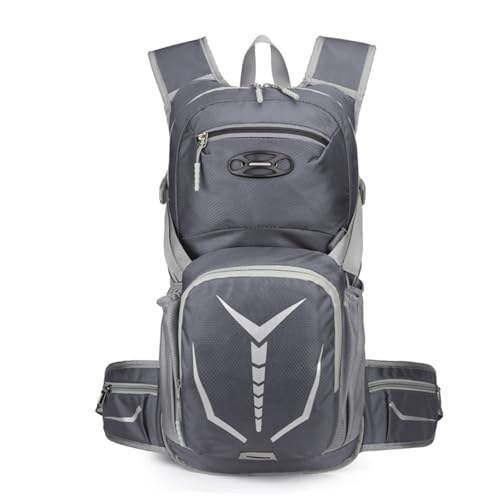 PORRASSO Wanderrucksack Wasserdichter Rucksack 20L Leichter Reiserucksack Hiking Backpack Tagesrucksack für Damen Herren Trekking Radfahren Klettern Reisen Sport Grau