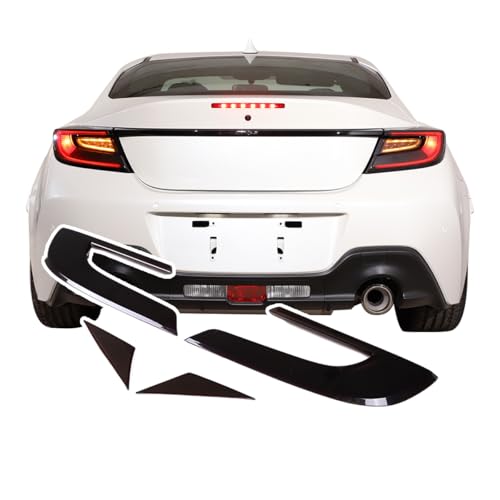 トヨタ 86/スバル BRZ 2022年〜現行専用 リアライト ガード装飾 リアテールランプカバー テールライトカバー スモーキーカラー 透明レンズ 保護カバー ライト装飾ステッカー 取付簡単 反転光保護 外装パーツ カー用品 ABS製 (4点セット)