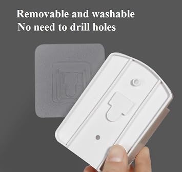 Ceiling Fan Remote Wall Mount Holder,No-Hole Stick-on Adhesive Wall Mounted Shelf for air Conditioner/Fan/TV Remote Control,Storage Box,Bedside Shelf,Remote Control Organiser