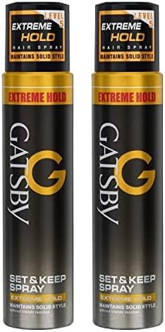 Gatsby Set and Keep Spray Extreme Hold | Hair Spray That Firmly Fixes The Created Style | 250ml (Pack of 2)