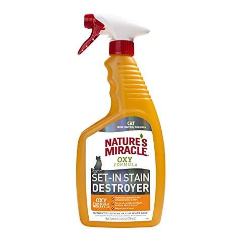 Nature's Miracle Oxy Formula Set-In Stain Destroyer, Orange Scent, 24 oz. Spray Cover