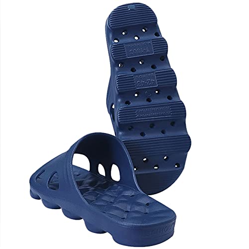 Image of BAI HOU Unisex-Adult Shower Slippers, EVA Non-Slip Open Toe Slides, Quick Drying, Anti-Slip, Pink