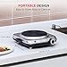 SUNAVO 1500W Hot Plates for Cooking, Electric Single Burner with Handles, 6 Power Levels Stainless Steel Hot Plate for Kitchen Camping RV and More Silver