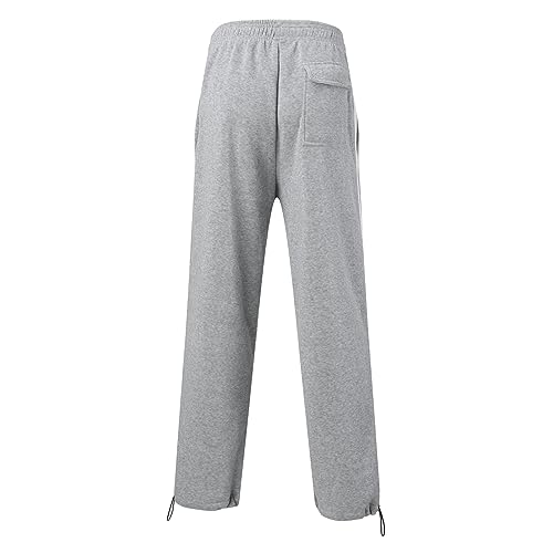 Pantalon de survêtement homme grande taille ample patchwork marron
