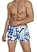 COOFANDY Men's Square Leg Swimsuits Quick Dry Mens Swimming Swimsuit Shorts Light Blue Geometric, Large