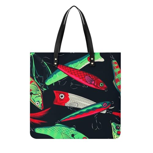 Grand tote bag poissons rouges et verts pour ranger toutes vos affaires sans effort