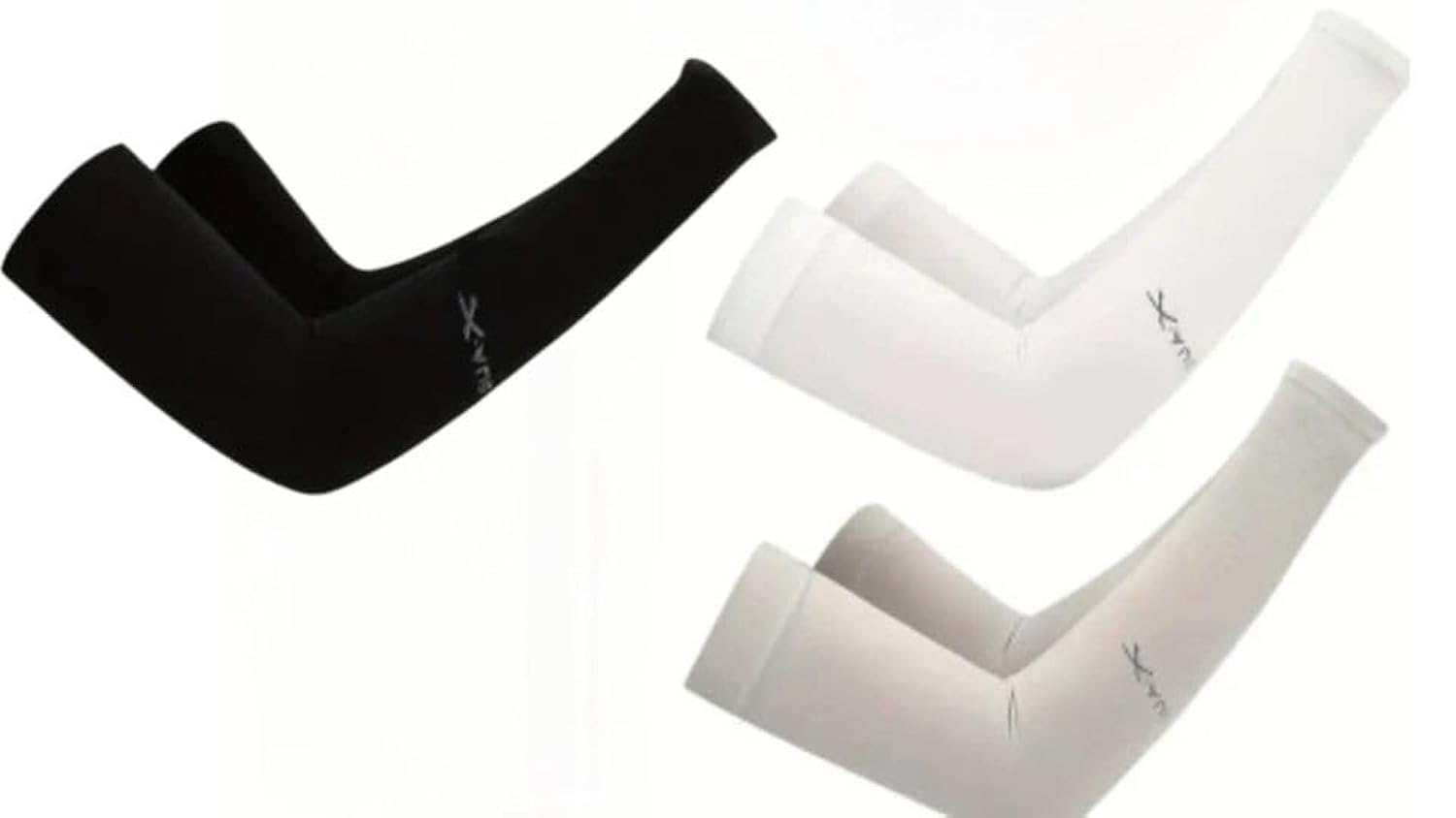 Nspr UV Protection Cooling Arm Sleeves for Women Men, 3 Pairs, Long Sunblock Protective Arm Cover for Golf, Basketball, Cycling, Covering Tattoos