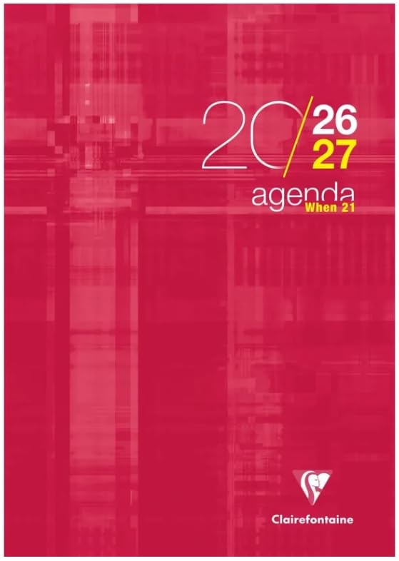 Clairefontaine Agenda When 21 2026-2027 21x29,7 cm 1 Semaine Sur 2 Pages Rouge