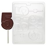 Cybrtrayd L050 No. 5 Lolly Chocolate Candy Mold with Exclusive Cybrtrayd Copyrighted Chocolate Molding Instructions