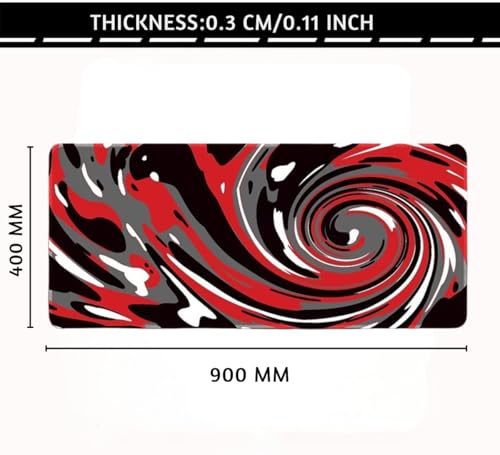 Image of Saco XXL Gaming Mouse Pad for PC - Large Desk Mat 900x400x3mm, Extended Non-Slip Rubber Base, Waterproof Surface, Fluid Design, Big Keyboard Mouse Pad for Office & Home Setups