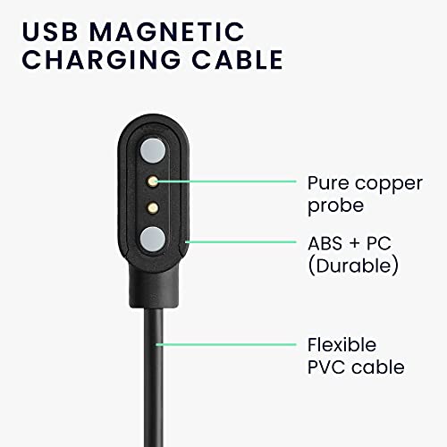 kwmobile USB Cable Charger Compatible with Blackview R30 Pro / R8 / R3 / R3 Pro / X2 / X1 / Letsfit/Fitpolo Cable - Image 4