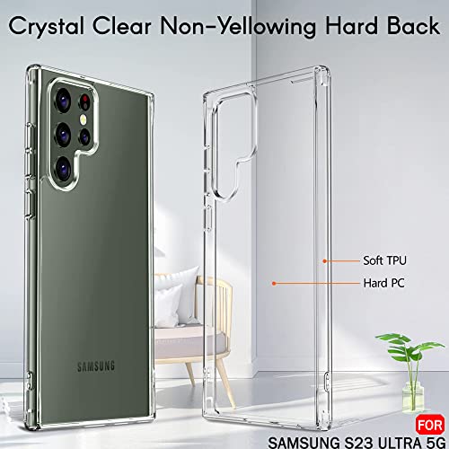 Image of TheGiftKart Ultra-Hybrid Crystal Clear Back Case Cover for Samsung Galaxy S23 Ultra 5G | Shockproof Design | Hard Back Cover Case for Samsung Galaxy S23 Ultra 5G (PC & TPU, Transparent)