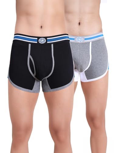 Image of RUPA Colors Mens Premium Sporty Front Open Mini Trunks| Breathable Fabric | Super Stretchable | Pack of 2