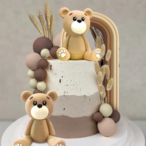 JeVenis Boho Cake Topper Boho Rainbow Cake Decorations Teddy Bear Birthday...