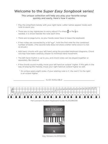 Disney Hits - Super Easy Songbook: 47 Simple Arrangements for Piano with Lyrics