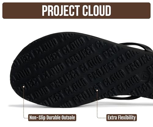 Image of Project Cloud Platform Sandals Women Memory Foam Flip Flops (ELEVATION) | Durable and Lightweight Non-Slip Sole Summer Thong Sandals - Platform Flip Flops for Women Everyday Comfort Daily.