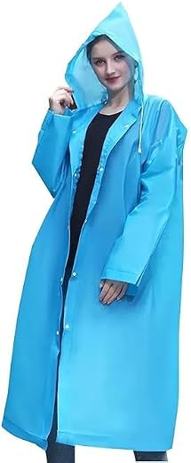 EVA Waterproof Unisex Rain Coat Hooded Full Sleeves Outdoor Men, Women, Boys &amp; Girls Rainwear Poncho Raincoat for Camping,...