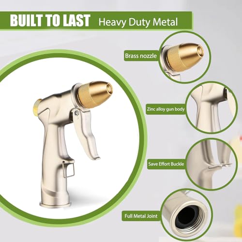 VNEIRSHAH Heavy Duty Metal Hose Nozzle, High Pressure Garden Hose Nozzle by VNEIRSHAH - Used condition - Image 2