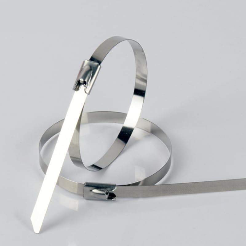 Fascetta stringicavo 30 pezzi Fascette stringicavo in acciaio inox Fascette stringicavo in metallo con rivestimento in metallo con chiusura a zip Fascetta stringicavo elettrica multifunzionale (C