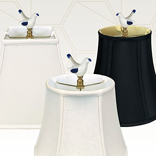Royal Designs, Inc. Blue & White Porcelain Bird Finial for Lamp Shade, Polished Brass by Royal Designs, Inc. - Image 7