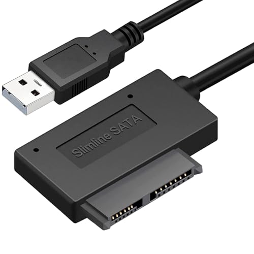 Image of USB 2.0 to 7+6 13Pin Slimline SATA Laptop CD /DVD ROM Optical Drive Charging Adapter
